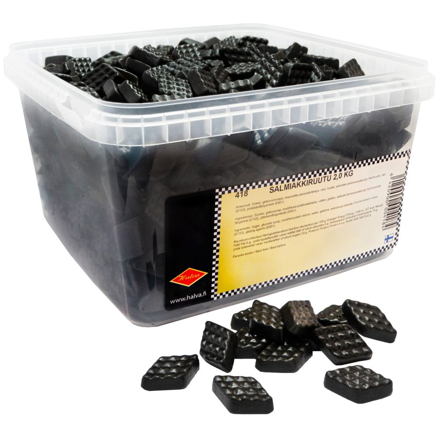 Halva Salmiakkiruutu, laatikko 2 kg