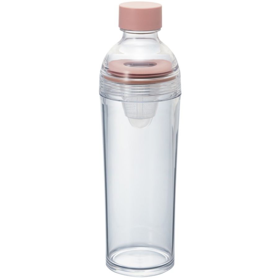 Hario Filter-in Portable Cold Brew Tea Bottle 400 ml, Smokey Pink