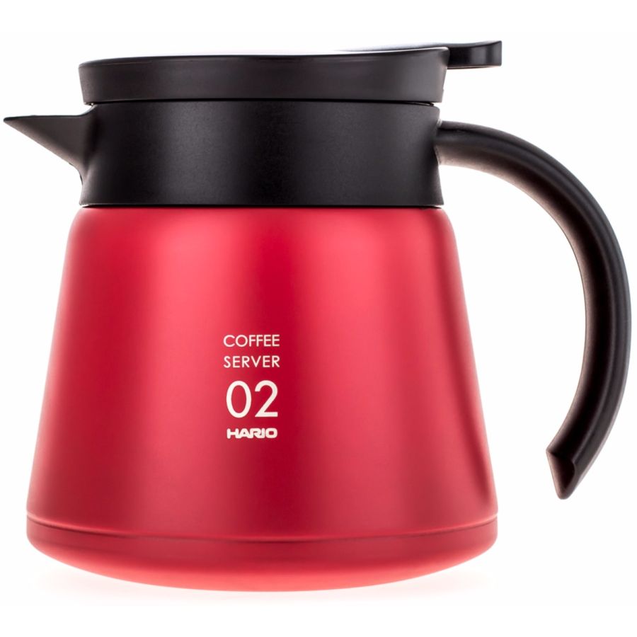 Hario V60 Insulated Stainless Steel Server Size 02 600 ml, Red