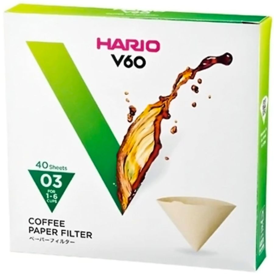 Hario V60 Misarashi ruskea suodatinpaperi koko 03, 40 kpl laatikko