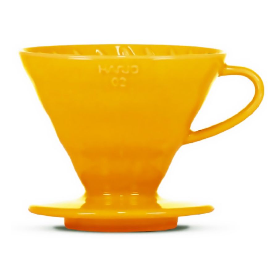 Hario V60 Dripper storlek 02 filterhållare i porslin, orange