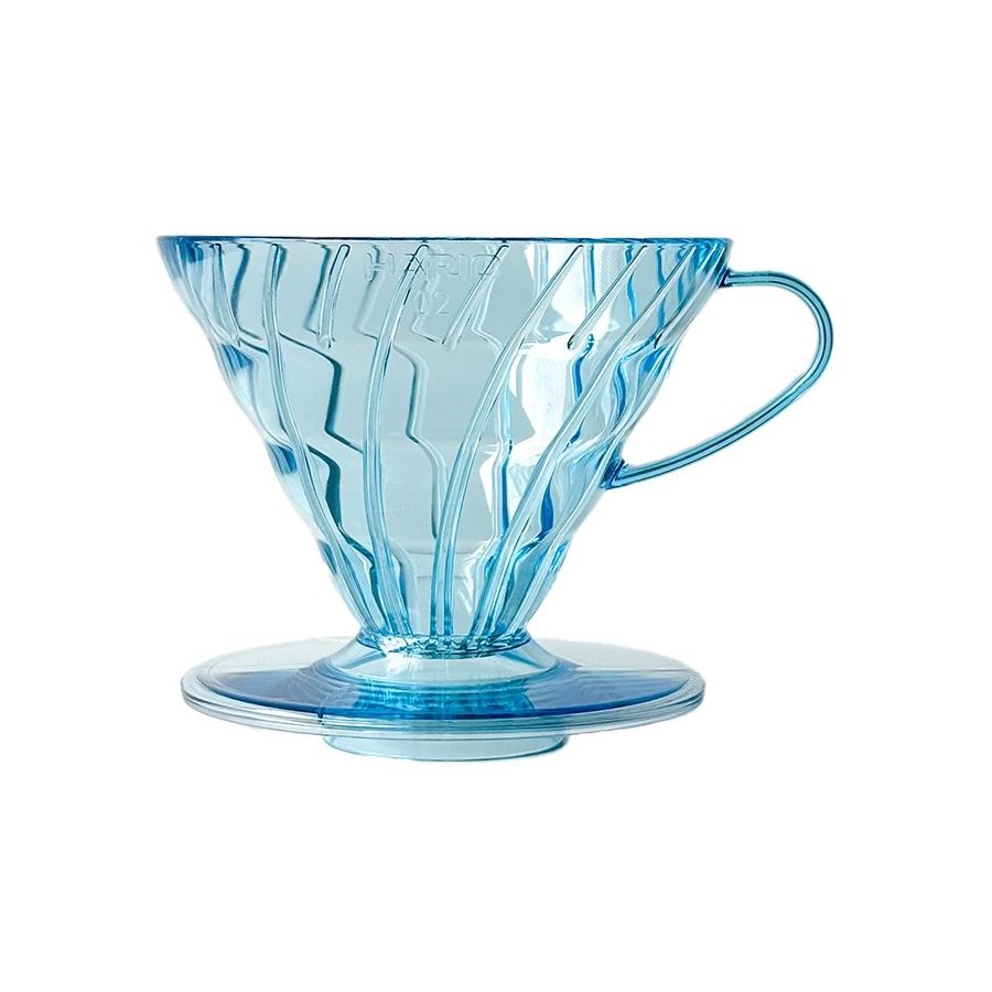 Hario V60 Project Waterfall suodatinsuppilo koko 02, kirkas sininen