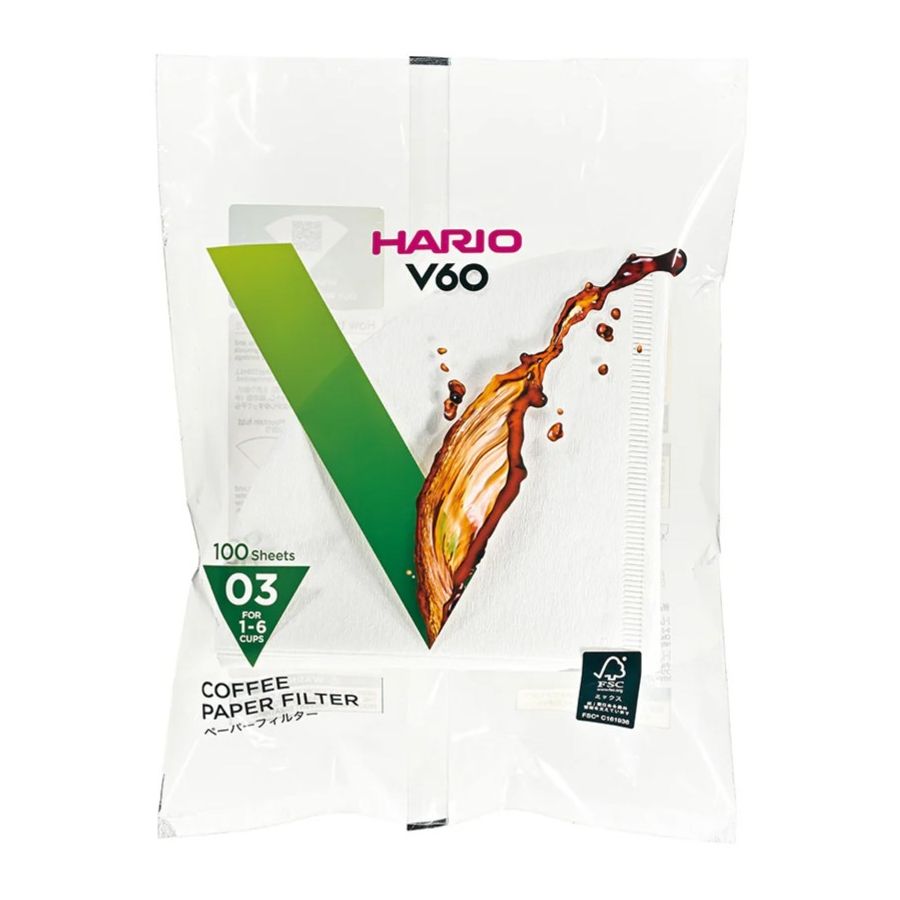 Hario V60 suodatinpaperi koko 03, 100 kpl