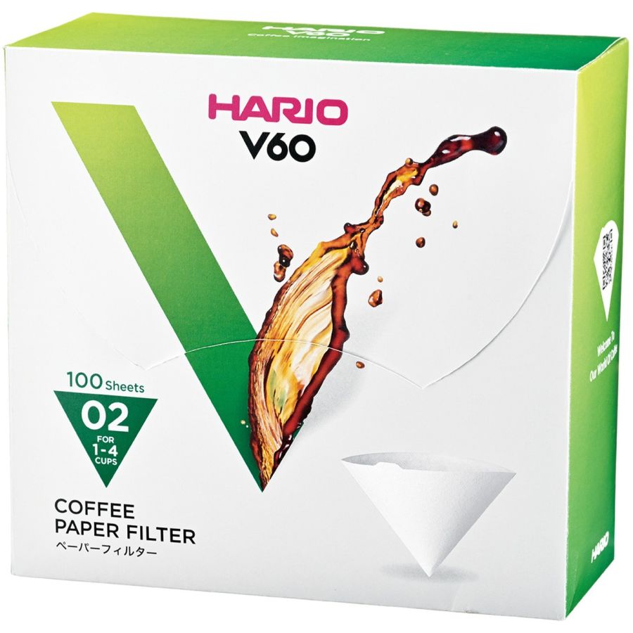 Hario V60 storlek 02 kaffefilter 100 st. i låda