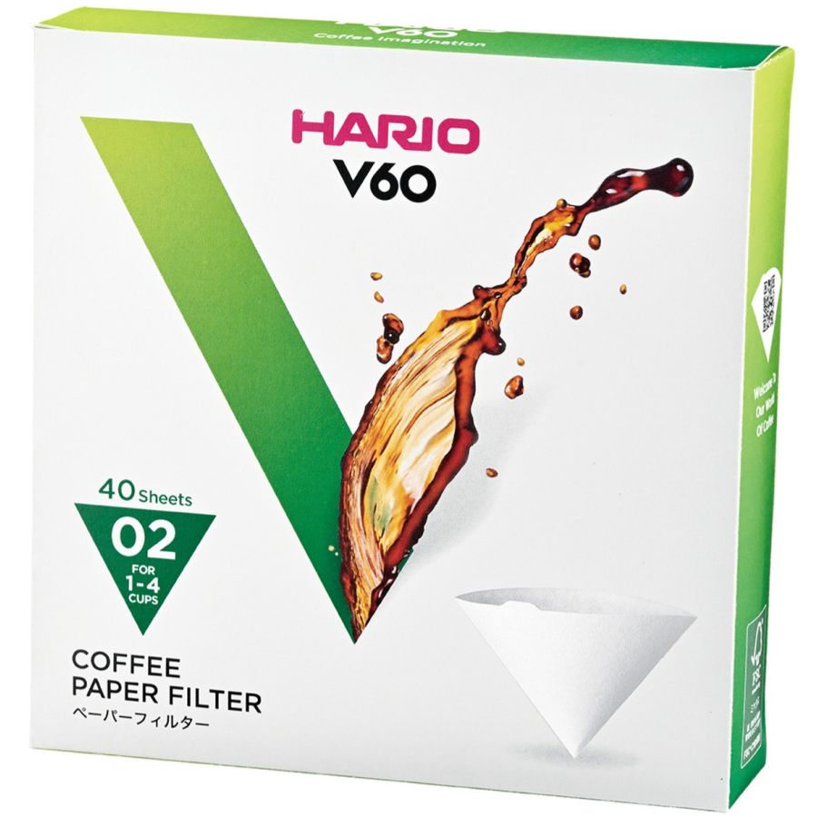 Hario V60 Size 02 Coffee Paper Filters 40 pcs Box