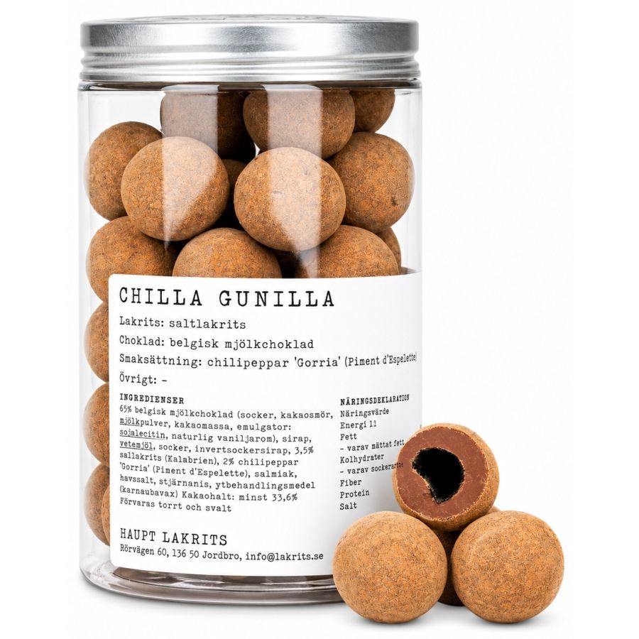 Haupt Lakrits - Chilla Gunilla - maitosuklaa & chili 250 g