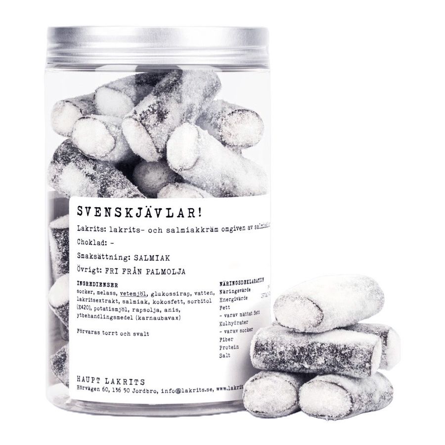 Haupt Lakrits - Svenskjävlar! - ekstra suolainen lakritsi 250 g