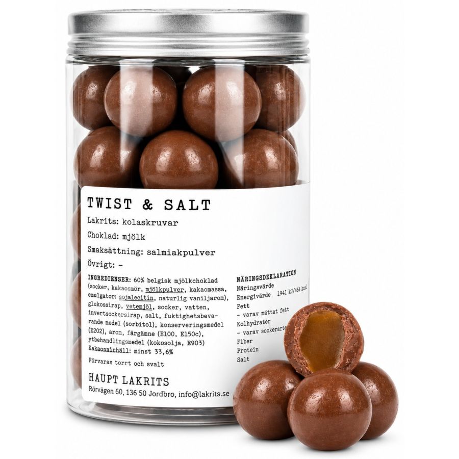 Haupt Lakrits - Twist & Salt - maitosuklaa, toffee & salmiakki 250 g