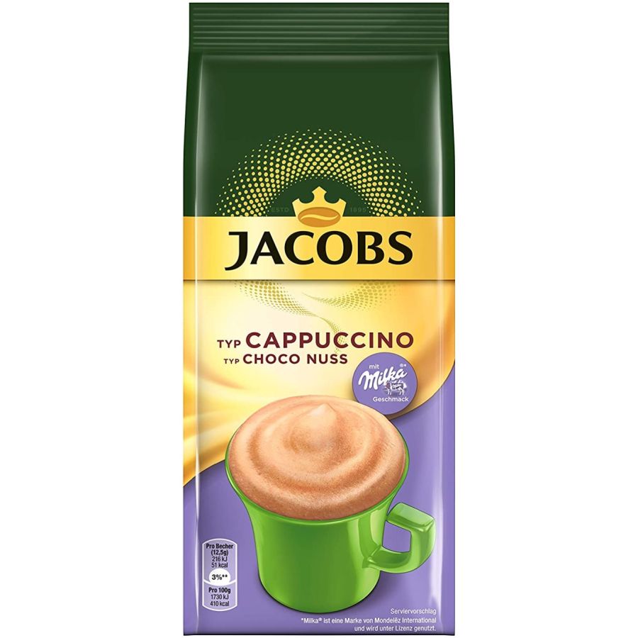 Jacobs Cappuccino Choco Nut maustettu pikakahvi 500 g