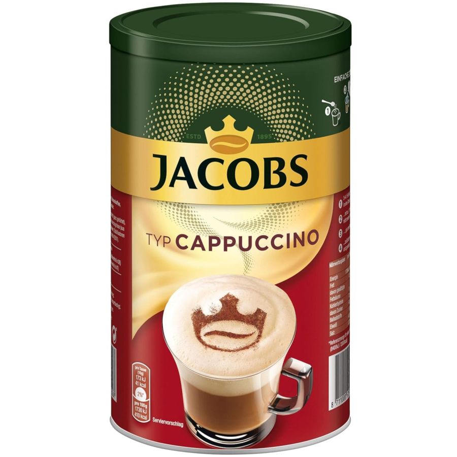 Jacobs Cappuccino pikakahvi 400 g purkki