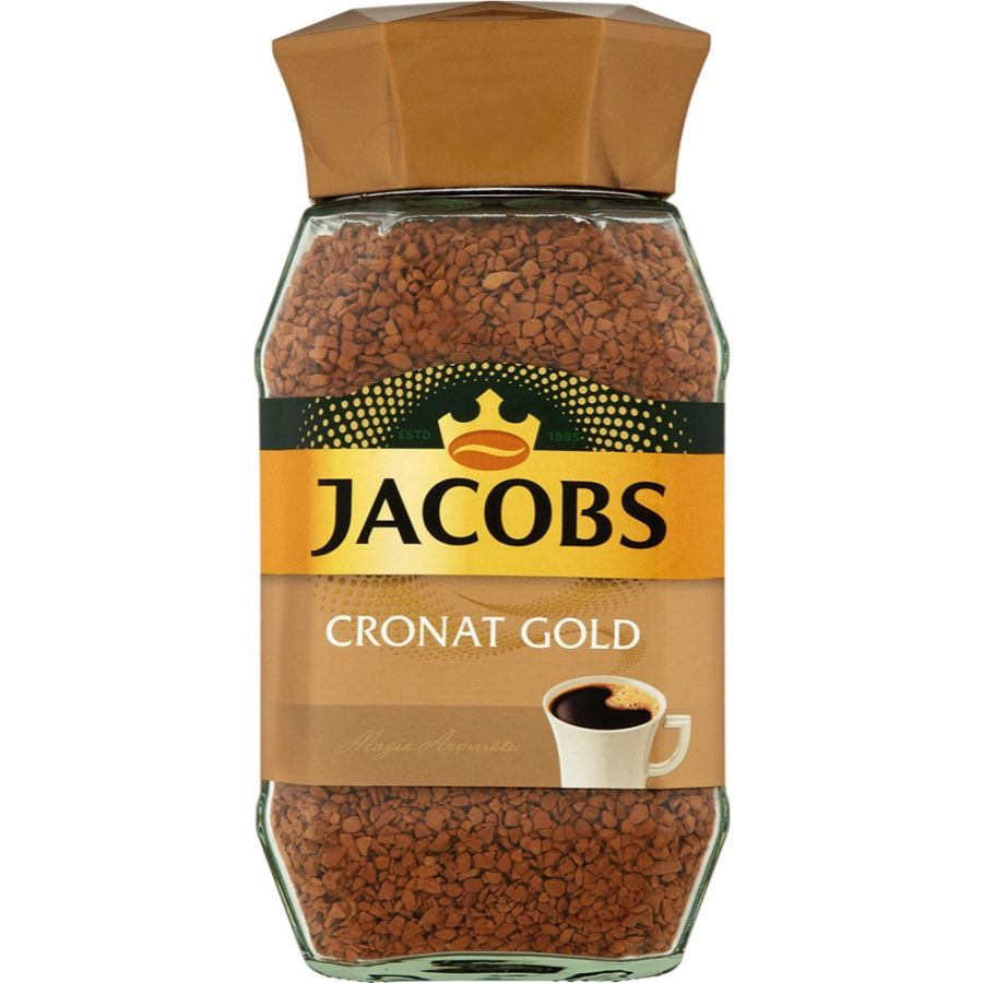Jacobs Cronat Gold pikakahvi 200 g lasipurkki