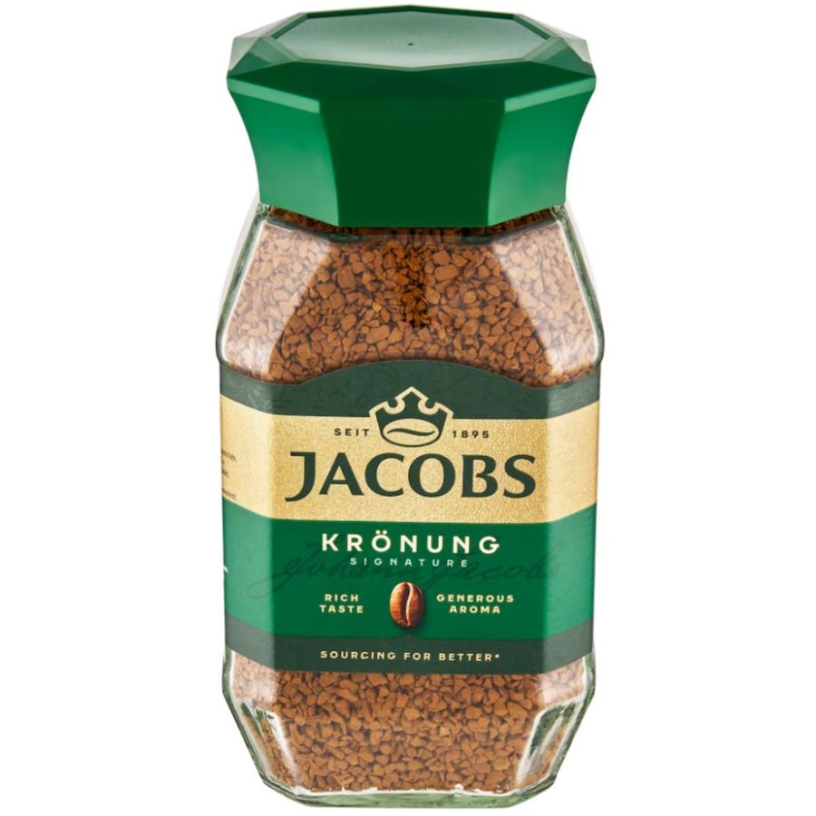 Jacobs Krönung pikakahvi 200 g lasipurkki