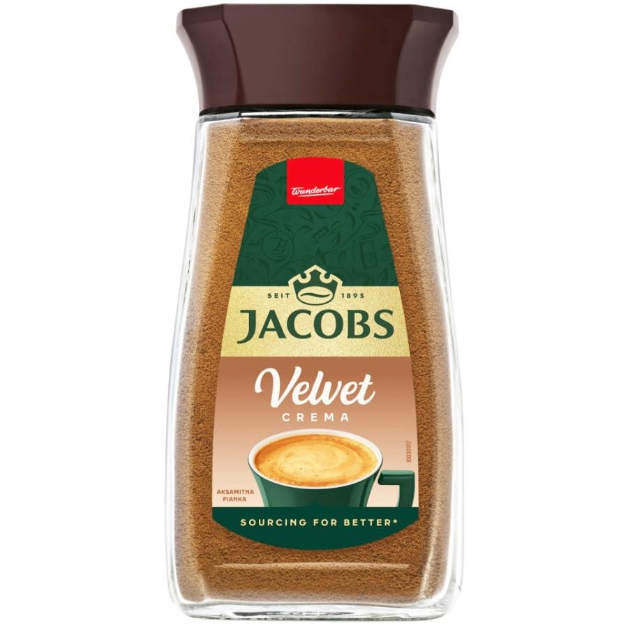 Jacobs Velvet Crema pikakahvi 200 g lasipurkki