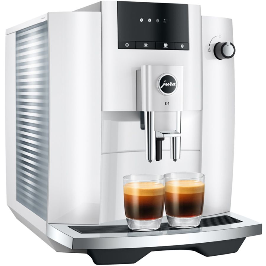 Jura E4 (EA) Automatic Coffee Machine, Piano White