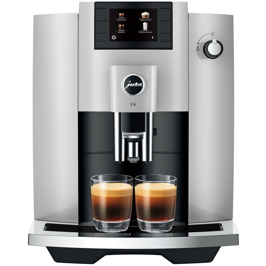 Jura E6 (EC) Automatic Coffee Machine, Platin