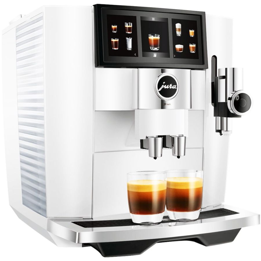 Jura J8 Automatic Coffee Machine, Diamond White