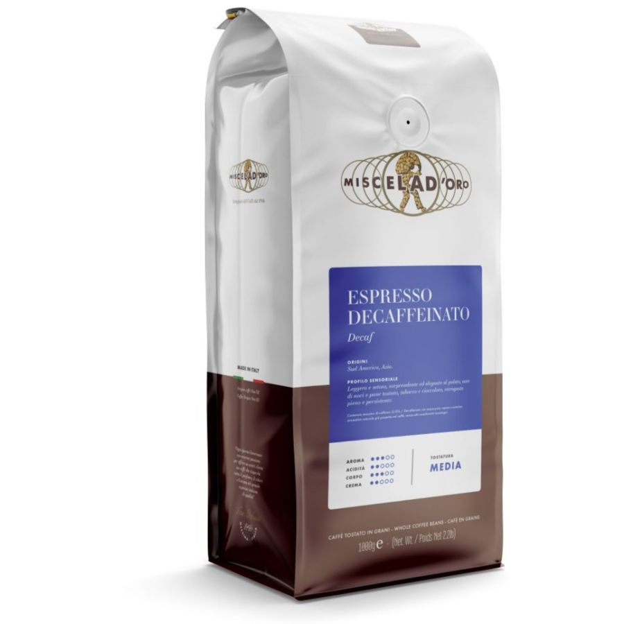 Miscela d'Oro Espresso Decaffeinato kofeiinittomat kahvipavut 1 kg