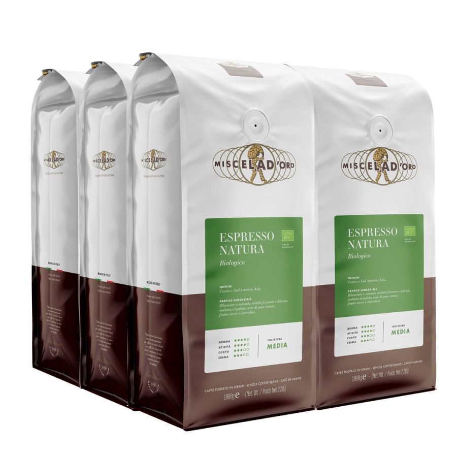 Miscela d'Oro Espresso Natura 6 x 1 kg Coffee Beans