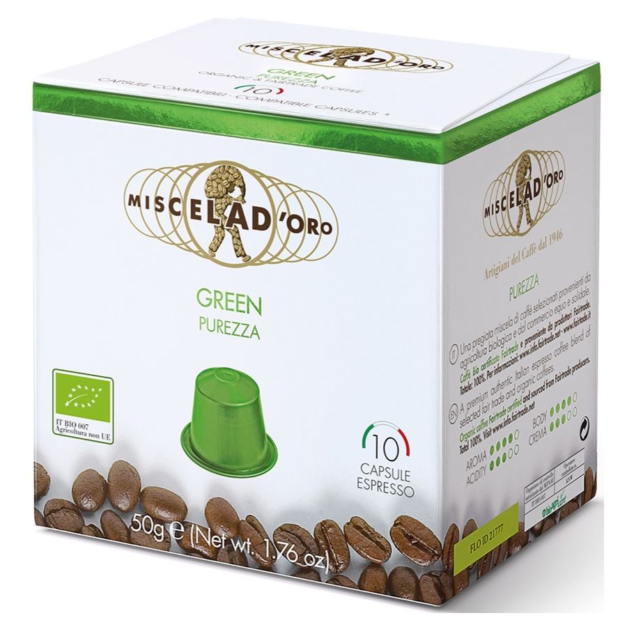 Miscela d'Oro Espresso Green Nespresso-yhteensopiva kapseli 10 kpl