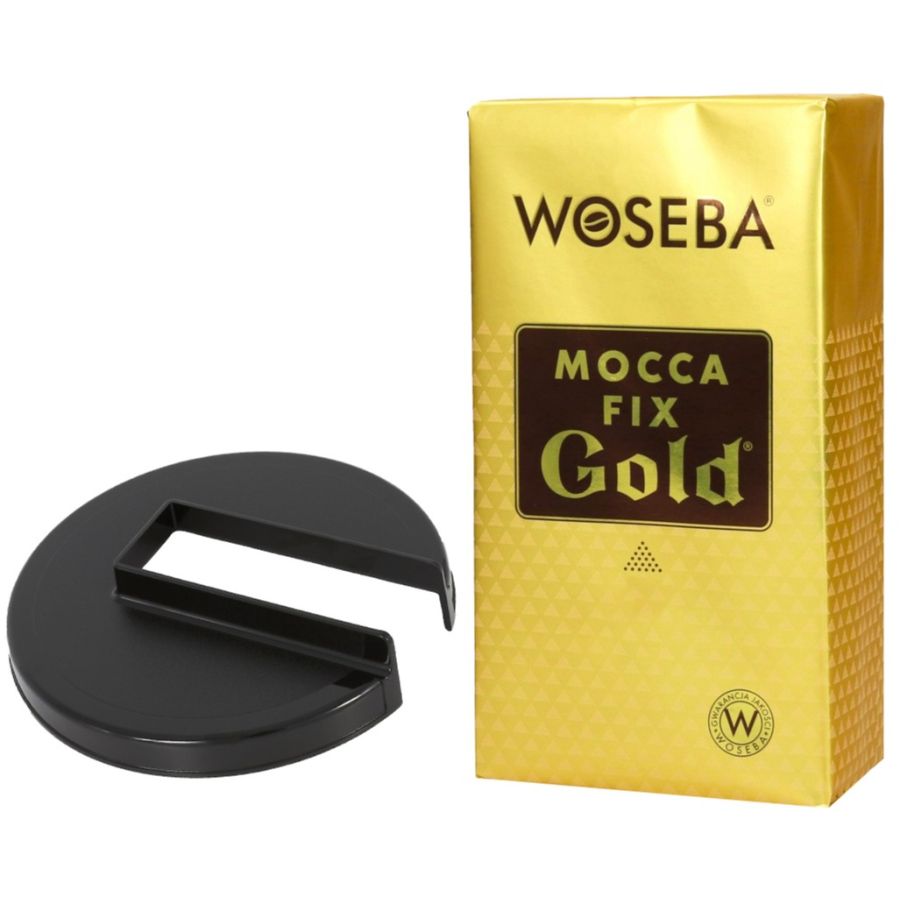Moccamaster suodatinsuppilon kansi + Woseba Mocca Fix Gold 500 g
