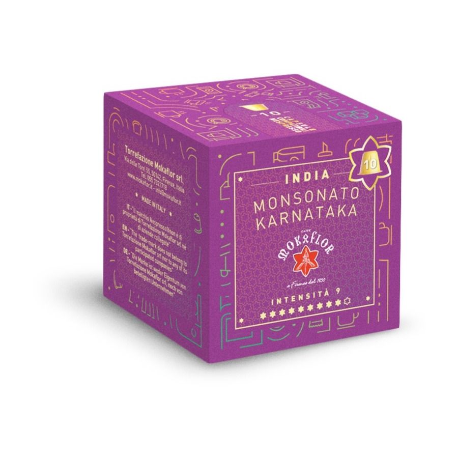 Mokaflor India Monsonato Karnataka Nespresso-yhteensopivat kahvikapselit 10 kpl