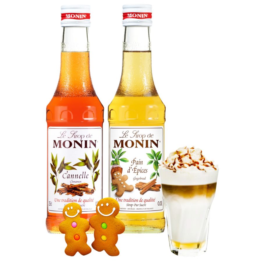 Monin Gingerbread + Monin Cinnamon makusiirapit 250 ml