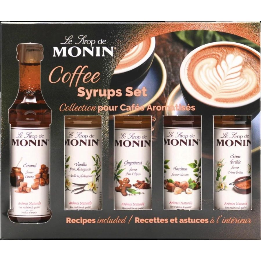 Monin Coffee Set 5 x 50 ml makusiirappia