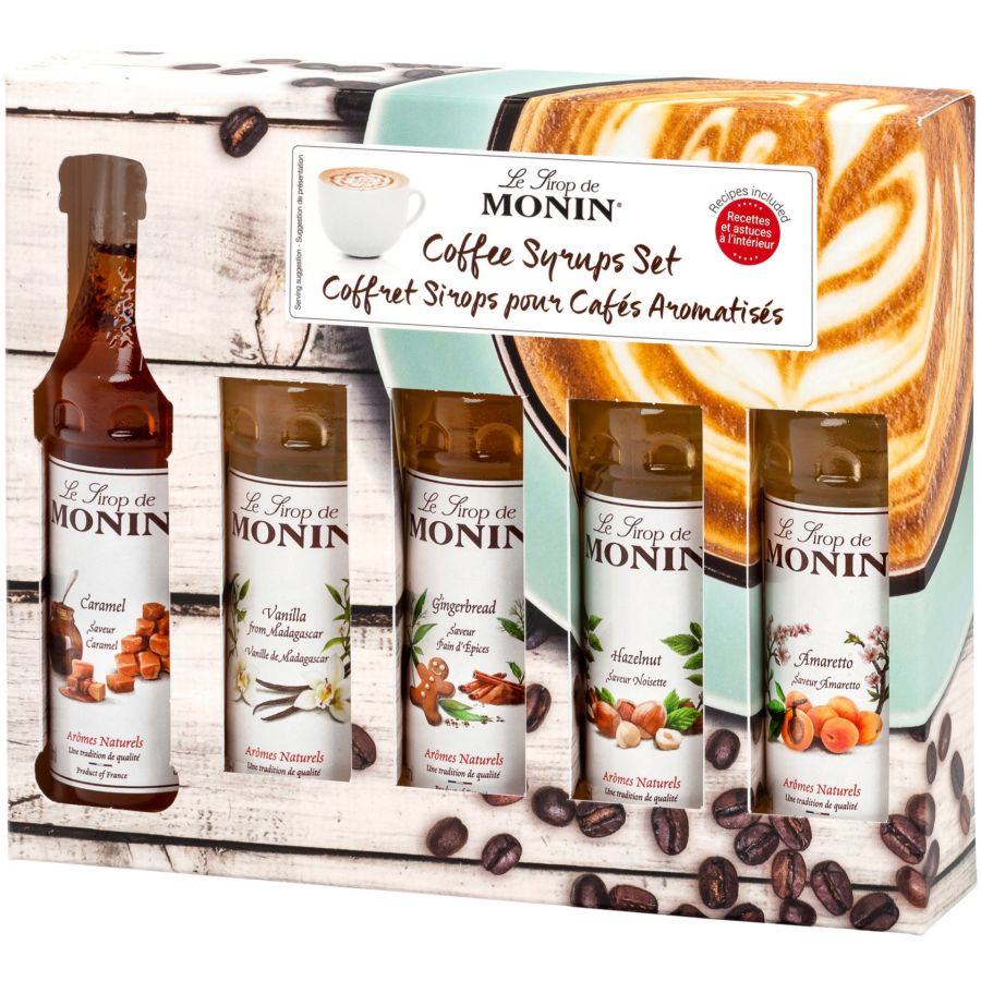 Monin Coffee Set 5 x 50 ml makusiirappia