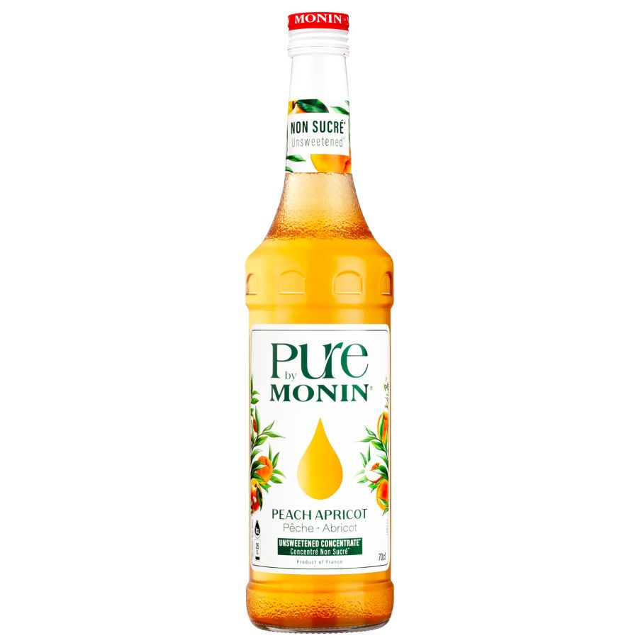 Pure by Monin Peach Apricot ei lisättyä sokeria 700 ml