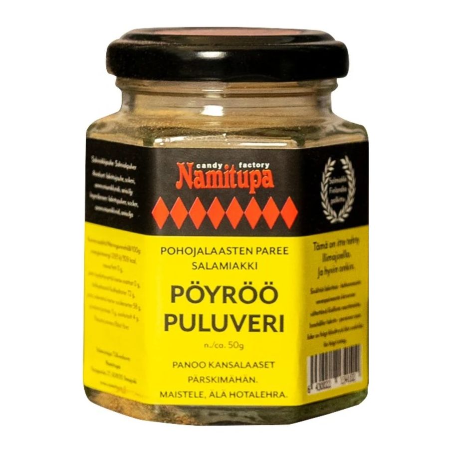 Namitupa Pöyröö Puluveri salmiakkijauhe 50 g