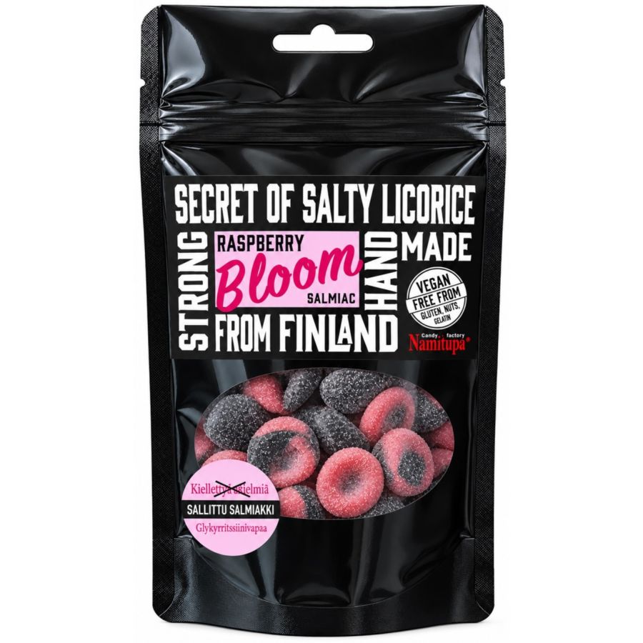 Namitupa Raspberry Bloom - lempeä vadelmasalmiakki 100 g