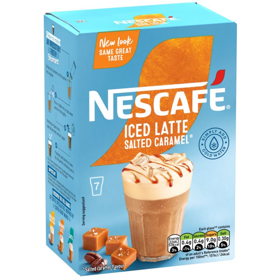 Nescafé Iced Latte Salted Caramel erikoispikakahvi 7 x 14,5 g