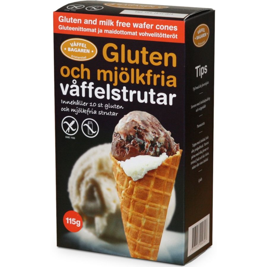 Våffelbagaren gluteeniton jäätelövohveli, 10 kpl