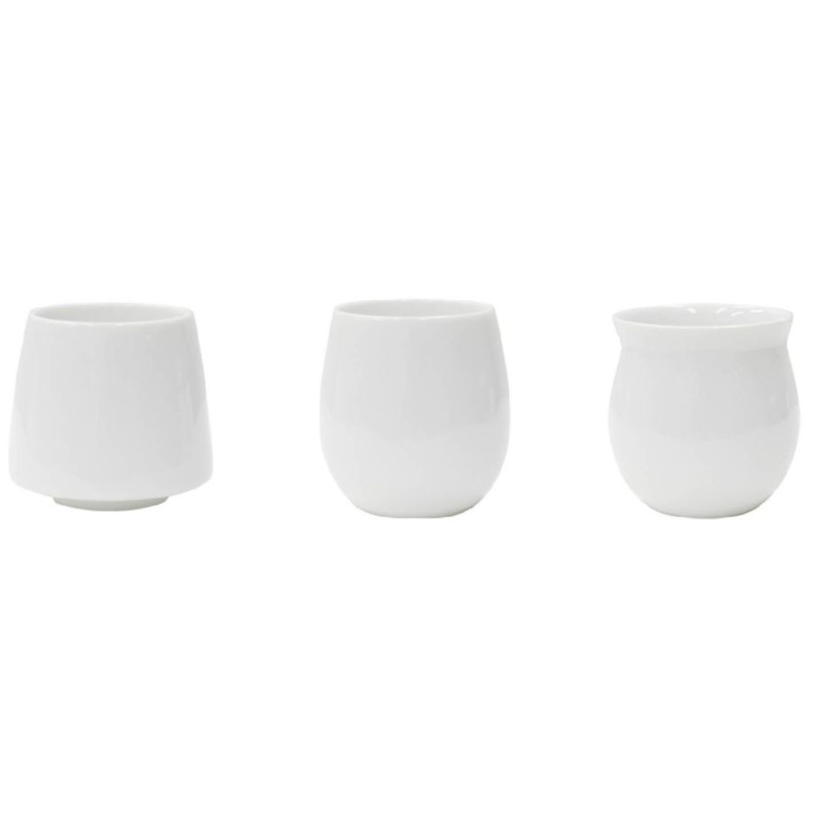 Origami Flavour Tasting Cup Set, 3 kpl valkoinen