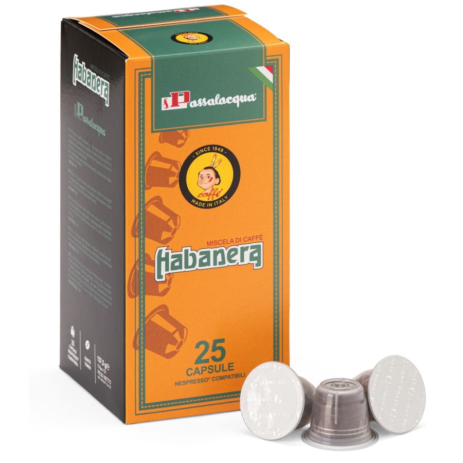 Passalacqua Habanera Nespresso-yhteensopiva kahvikapseli 25 kpl