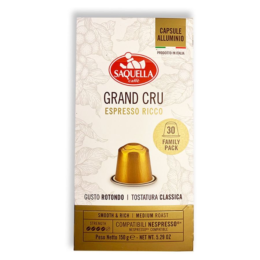 Saquella Saquella NEW Grand Cru Nespresso-yhteensopiva kahvikapseli 30 kpl