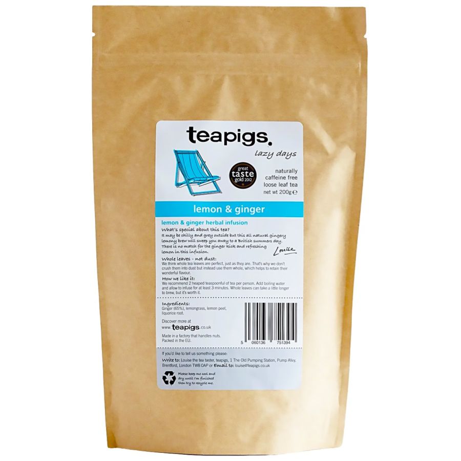 Teapigs Lemon & Ginger irtotee 200 g