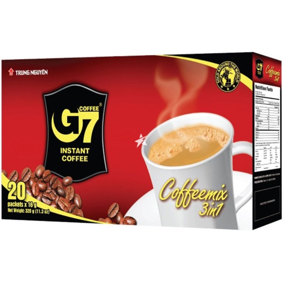 Trung Nguyen G7 gourmet snabbkaffe 3-in-1, 20 portionspåsar
