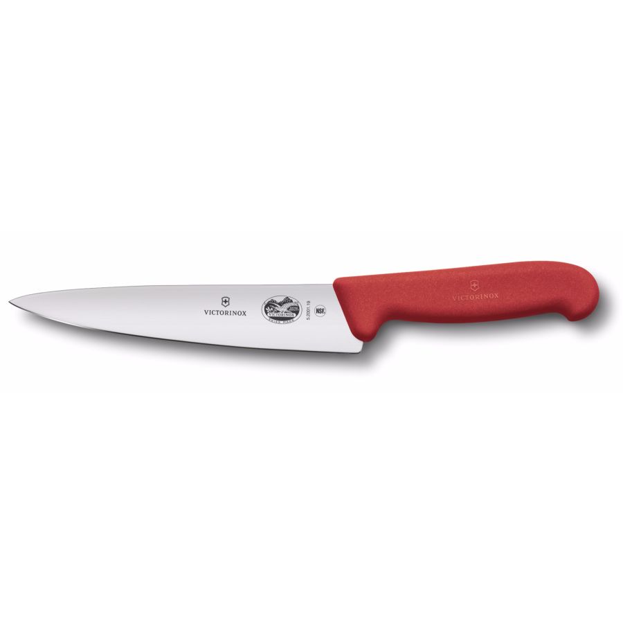 Victorinox Fibrox kokkiveitsi 19 cm, punainen