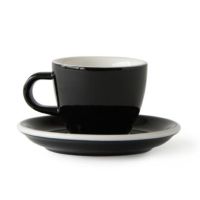 Acme Demitasse Espresso kuppi 70 ml + lautanen 11 cm, Penguin Black