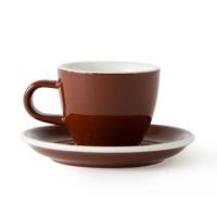 Acme Demitasse Espresso kuppi 70 ml + lautanen 11 cm, Weka Brown