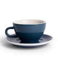 Acme Medium Cappuccino Cup 190 ml + Saucer 14 cm, Whale Blue