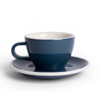 Acme  Small Cappuccino kopp150 ml + fat 14 cm, Whale Blue