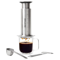 AeroPress Steel teräksinen kahvinkeitin, hopea