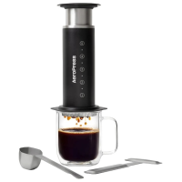 Aeropress Steel teräksinen kahvinkeitin, musta
