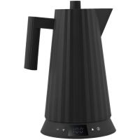 Alessi MDL21 Plissé vedenkeitin lämpötilansäädöllä 1,7 l, musta