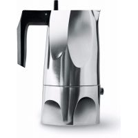 Alessi Ossidiana MT18 Stovetop Espresso Coffee Maker, 3 Cups