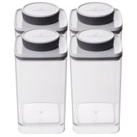 Ankomn Turn-N-Seal Vacuum Storage Canister 1.2 l, Clear (4 pcs)