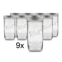 Ball Mason Jar Pint And A Half Wide Mouth 24 oz (709 ml) 9 glasburkar