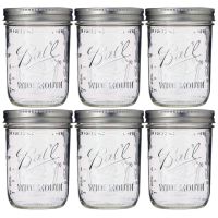 Ball Mason Jar Pint Wide Mouth 16 oz (473 ml) 6 lasipurkkia